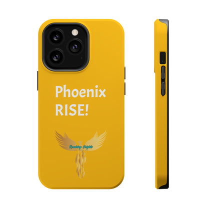 Phoenix Rise: Yellow: White Font: MagSafe Tough Cases