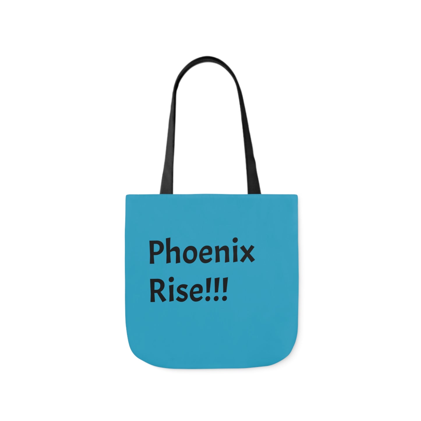 Turquoise: RH Logo: Black Font: Phoenix Rise: Canvas Tote Bag, 5-Color Straps