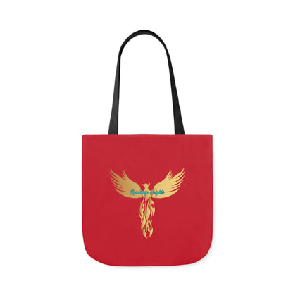 Red: RH Logo: White Font: No is Not an Option: Canvas Tote Bag, 5-Color Straps