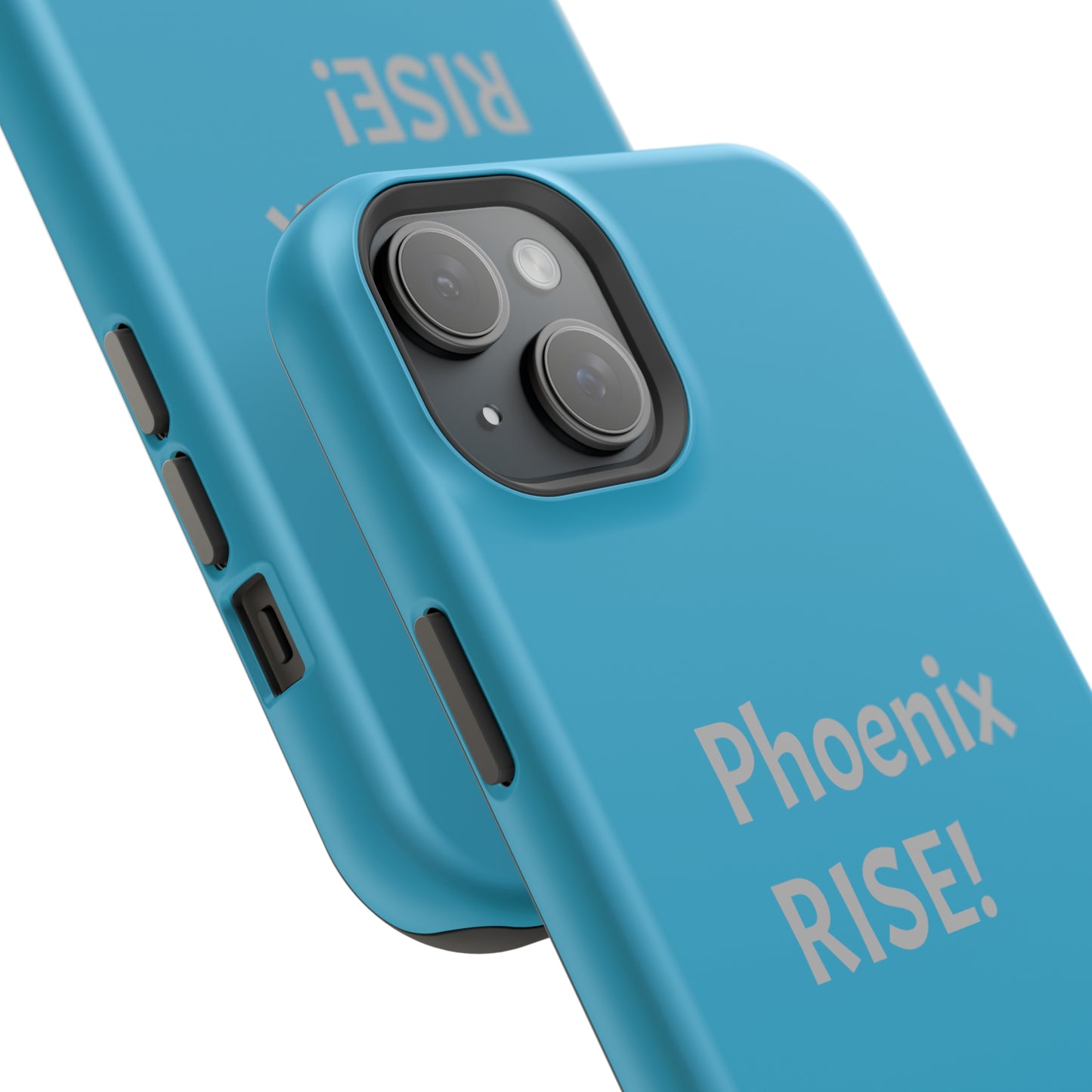 Phoenix Rise: Turquoise: Grey Font: MagSafe Tough Cases