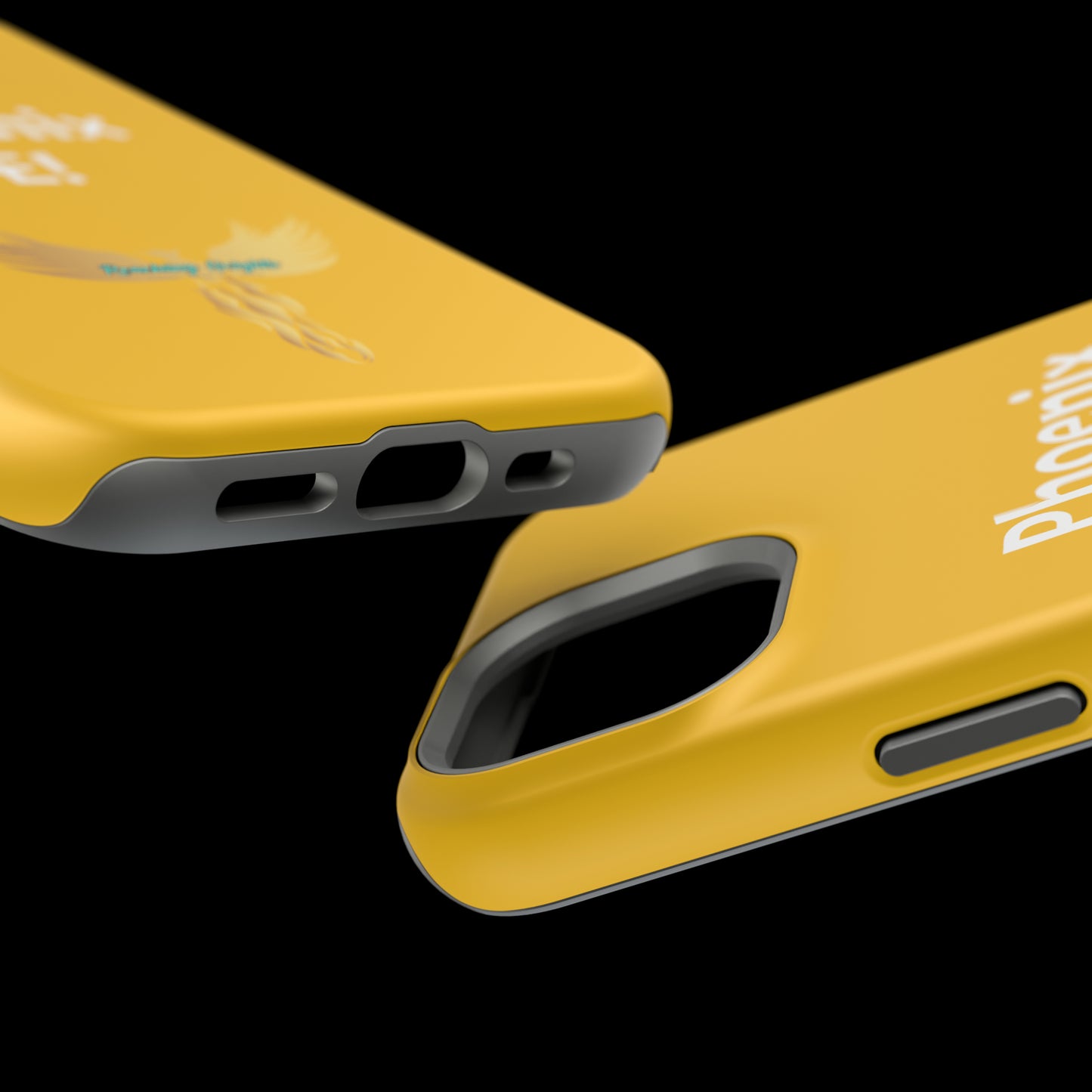 Phoenix Rise: Yellow: White Font: MagSafe Tough Cases