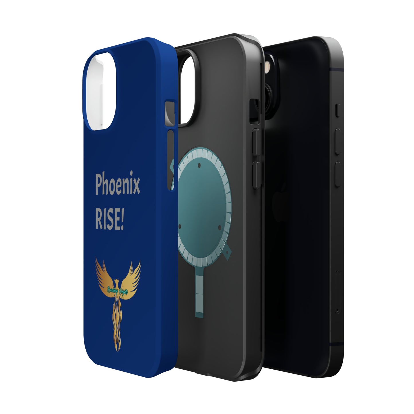 Phoenix Rise: Blue: Grey Font: MagSafe Tough Cases