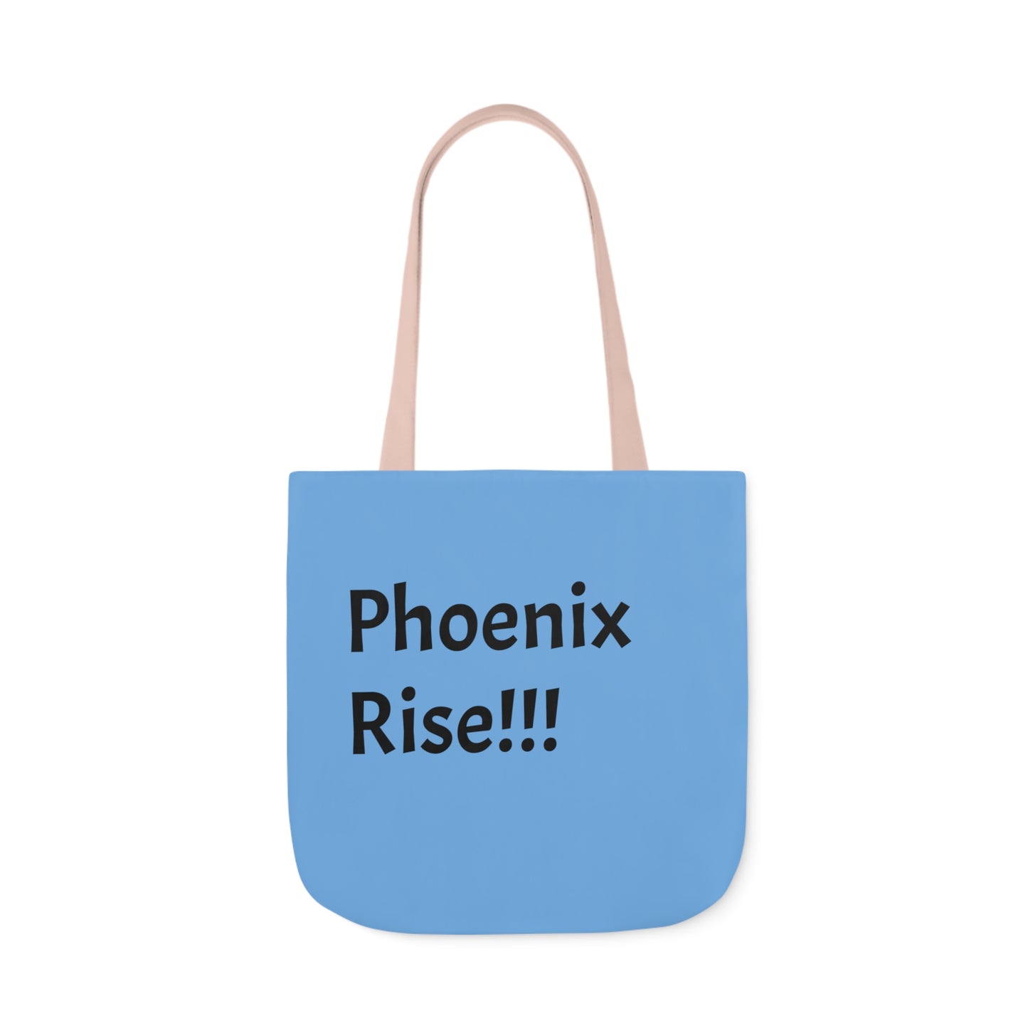 Light Blue: RH Logo: Black Font: Phoenix Rise: Canvas Tote Bag, 5-Color Straps