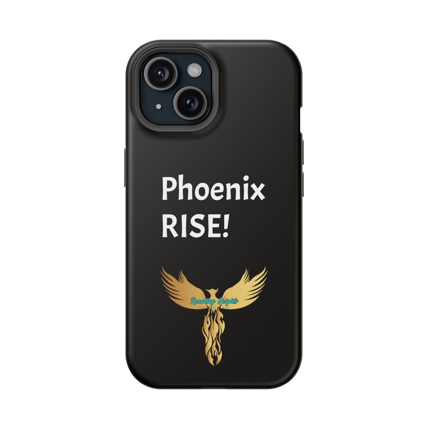 Phoenix Rise: Black: White Font: MagSafe Tough Cases