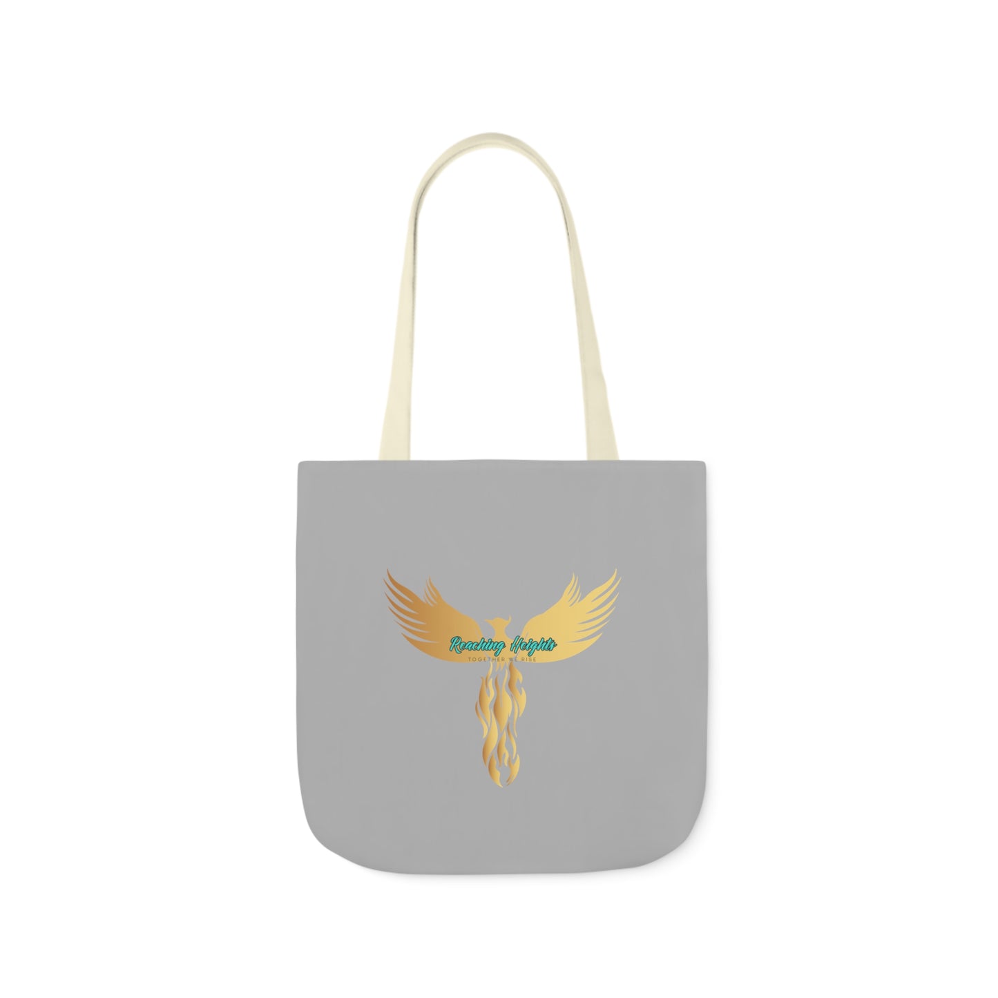 Light Grey: RH Logo: Light Blue Font: Phoenix Rise: Canvas Tote Bag, 5-Color Straps