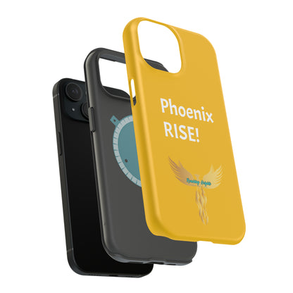 Phoenix Rise: Yellow: White Font: MagSafe Tough Cases