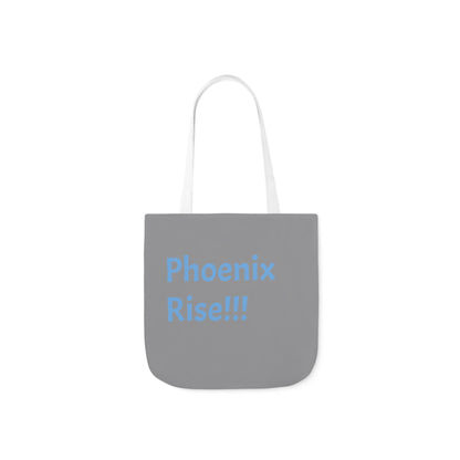 Grey: RH Logo: Light Blue Font: Phoenix Rise: Canvas Tote Bag, 5-Color Straps