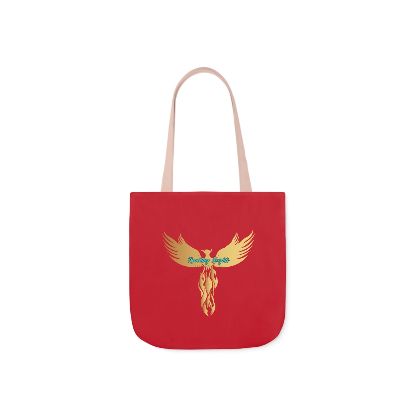 Red: RH Logo: White Font: No is Not an Option: Canvas Tote Bag, 5-Color Straps