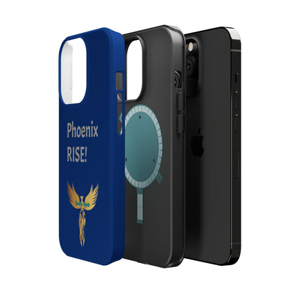 Phoenix Rise: Blue: Grey Font: MagSafe Tough Cases