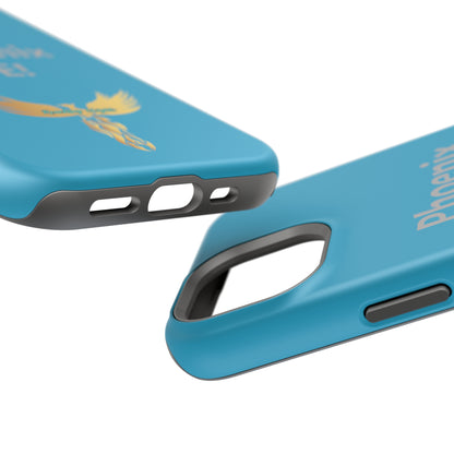 Phoenix Rise: Turquoise: Grey Font: MagSafe Tough Cases