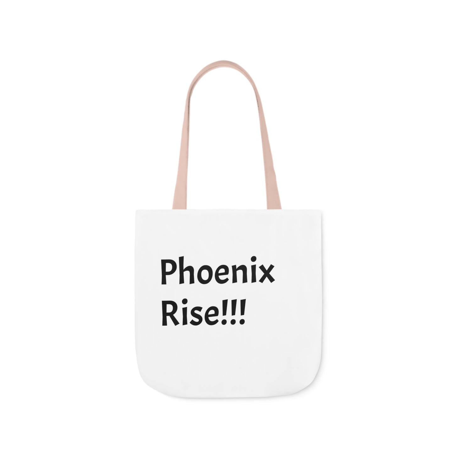 White: RH Logo: Black Font: Phoenix Rise: Canvas Tote Bag, 5-Color Straps