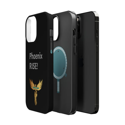 Phoenix Rise: Black: Grey Font: MagSafe Tough Cases