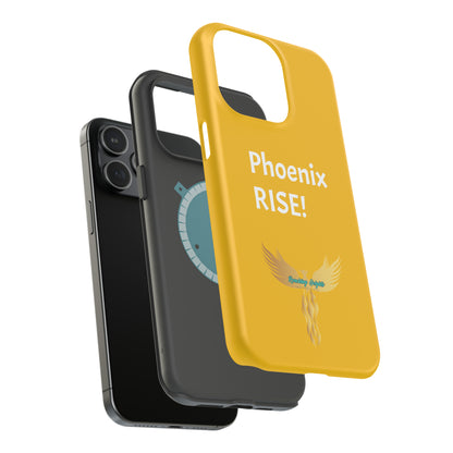 Phoenix Rise: Yellow: White Font: MagSafe Tough Cases